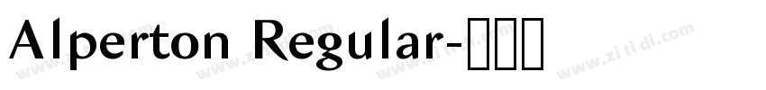 Alperton Regular字体转换 Alperton Regular字体转换